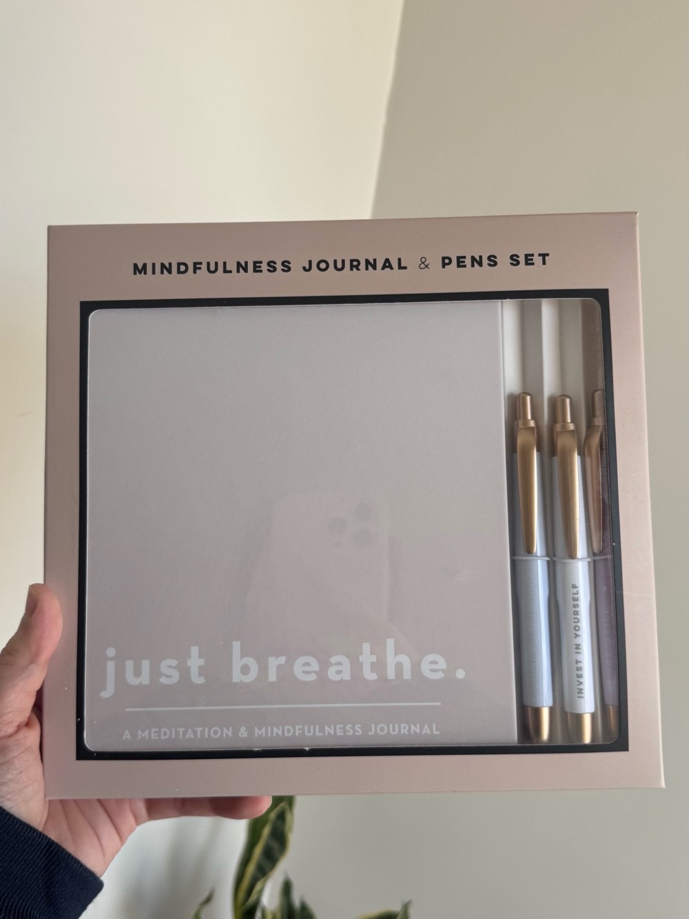 New Just Breathe Mindfulness Journal & Pen Set - Blush Pink